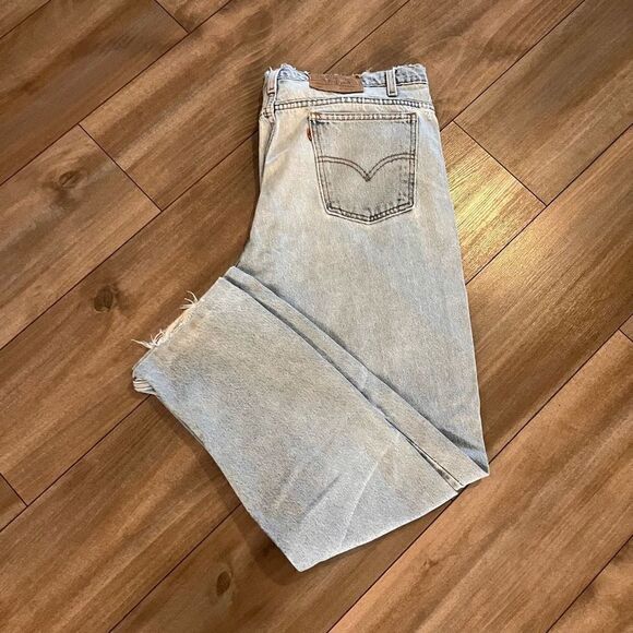 Vintage Levi 505 Orange Tab Light Wash Jeans Men 38x32 - Picture 2 of 4